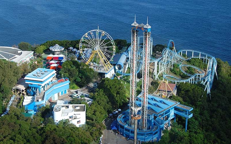 Ocean Park vue ciel parc attractions jeux plan air