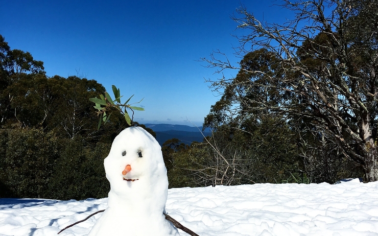 Mount Baw Baw bataille de boules de neige Japon Melbourne Australie