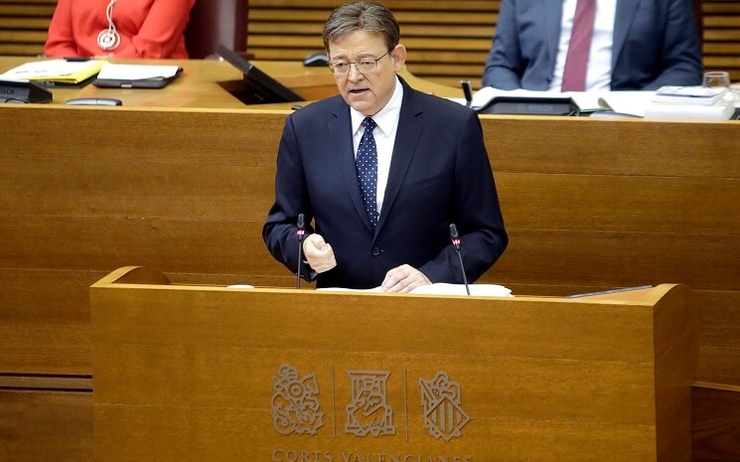Ximo Puig lors du débat de politique générale