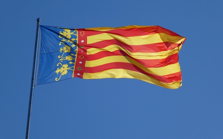 Senyera Real, le drapeau de la Communauté Valencienne