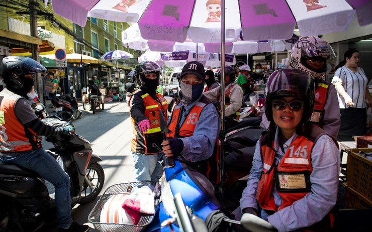feminisation des mototaxis Bangkok