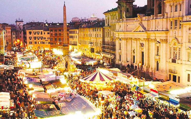 Piazza Navona Rome Marché de Noël