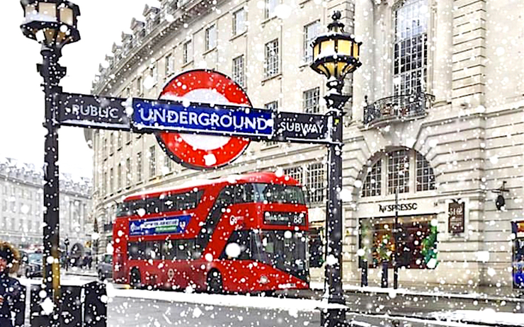 Neige Londres alerte météo froid 