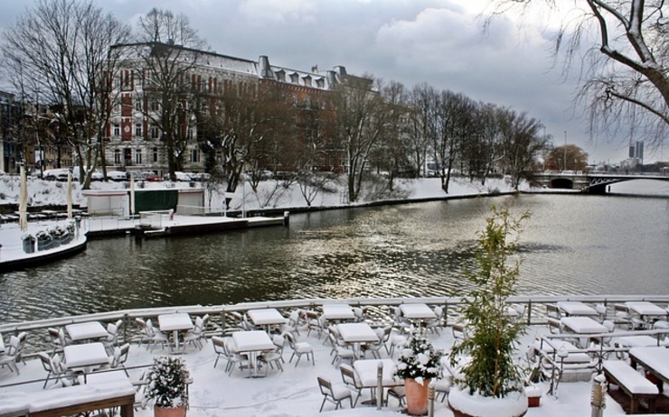 Tempête Hambourg neige méteo 