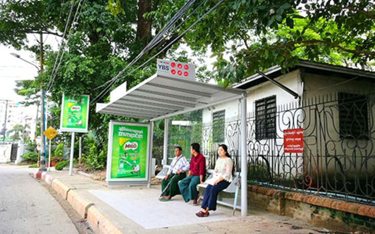 Environ 150 abribus déjà installés dans Yangon en Birmanie