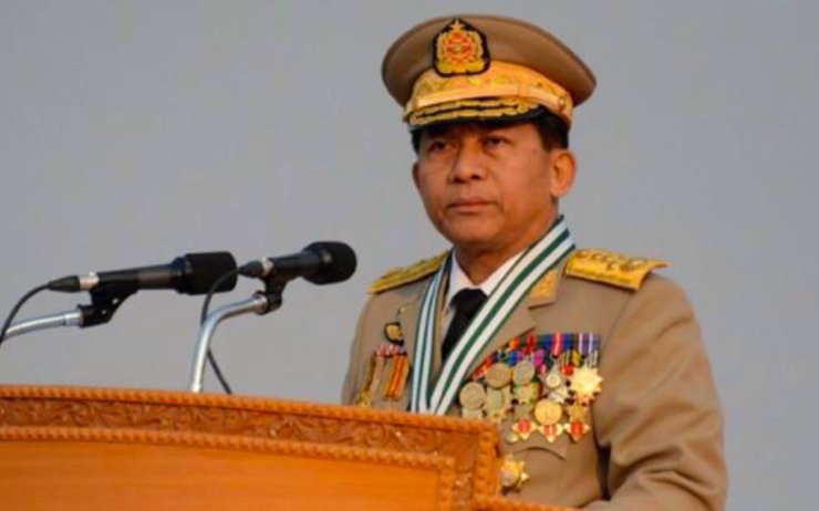 Interview du général Min Aung Hlaing avec une agence de presse nippone en Birmanie