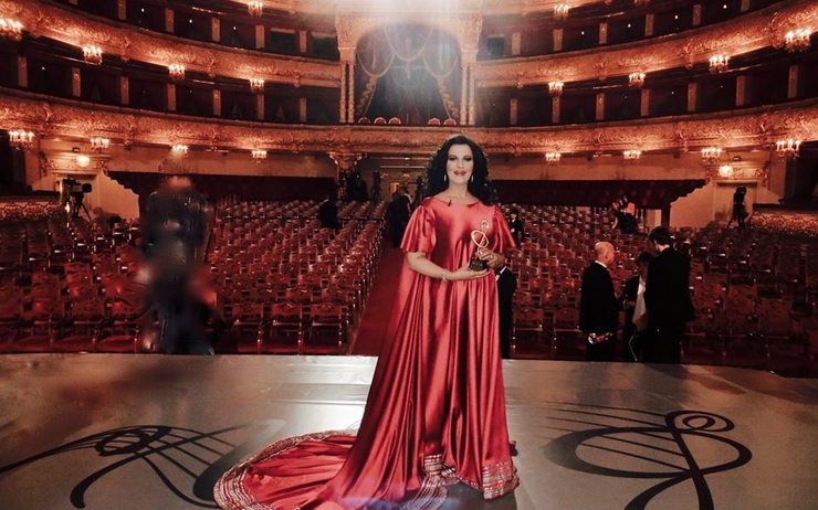 Angela Gheorghiu at Bolshoi Theater (Angela Gheorghiu on facebook)