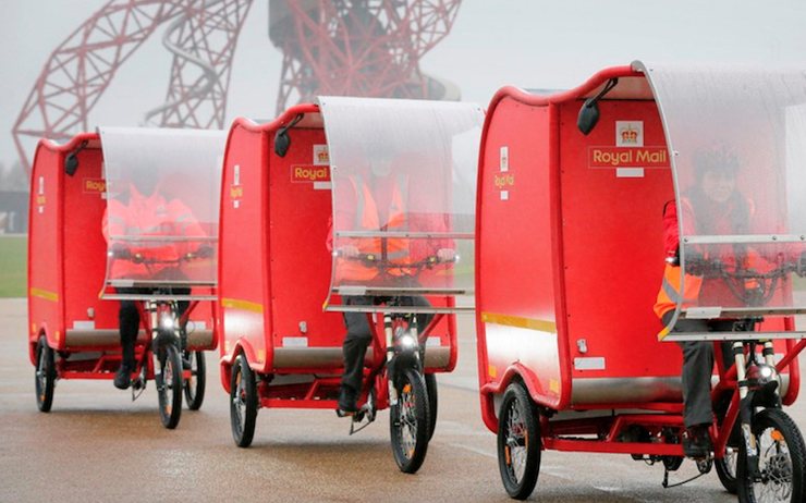 Royal Mail innovation courrier E-Trikes livraison écolo