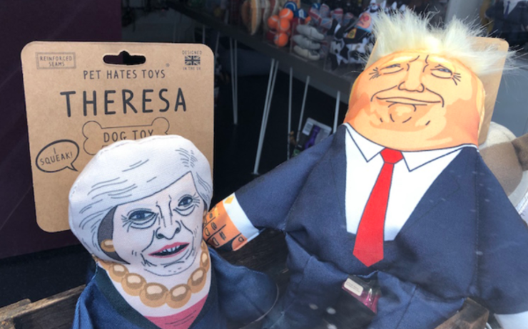 Jouets chiens Theresa May Donald Trump Pet Hates Toy Londres Royaume-Uni goodies famille royale