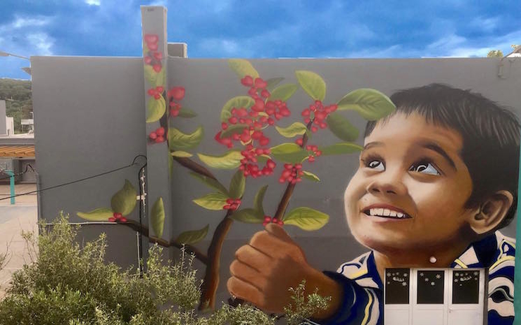 Hambas graffiti hommage incendie Grèce