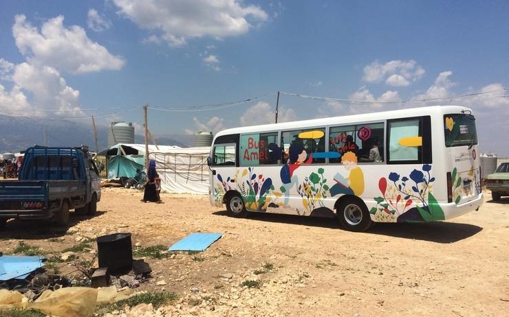 bus AMEL réfugiés syriens Liban