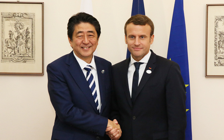 visite officielle Macron Abe Japon
