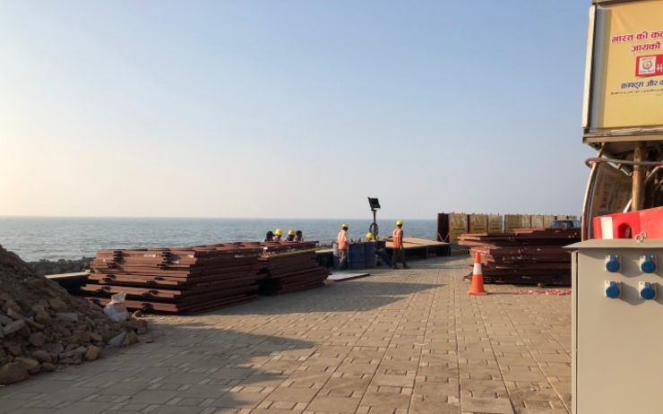 Mumbai Coastal Road arret chantier