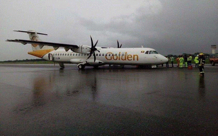 L'avion accidente de Golden airlines en Birmanie