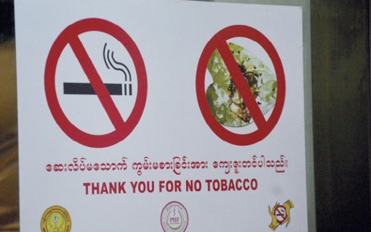 no tabac en Birmanie