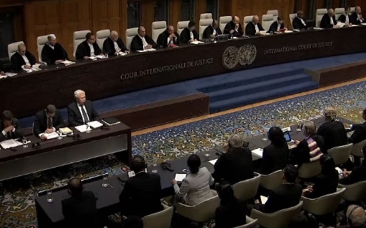 Les juges de la Cour internationale de justice le 23 janvier au moment de rendre leurs premières décisions