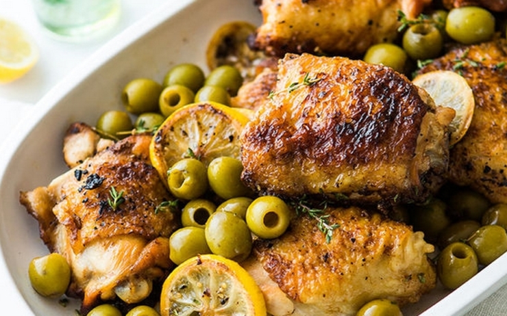 poulet citronné aux olives
