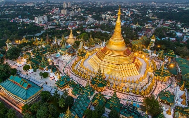 La pagode Shwedagon en Birmanie