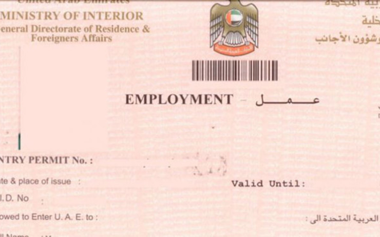 visa permis de travail Dubai coronavirus 