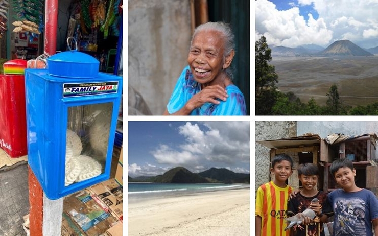 Plage, paysage et sourires de l'Indonésie