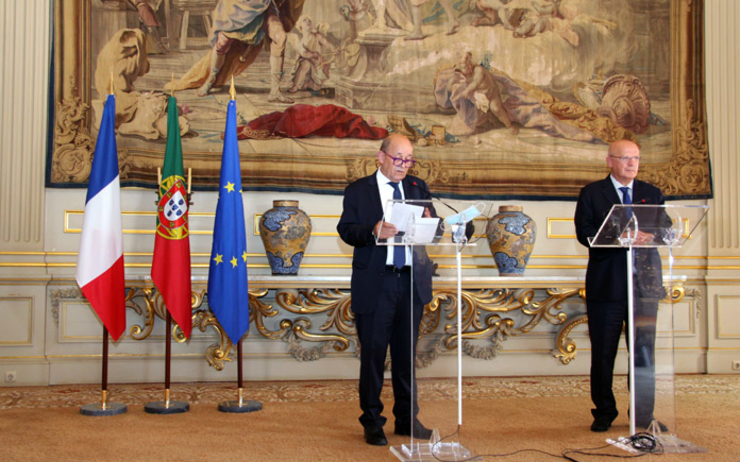  Jean-Yves Le Drian et son homologue portugais, ministres des Affaires étrangères 