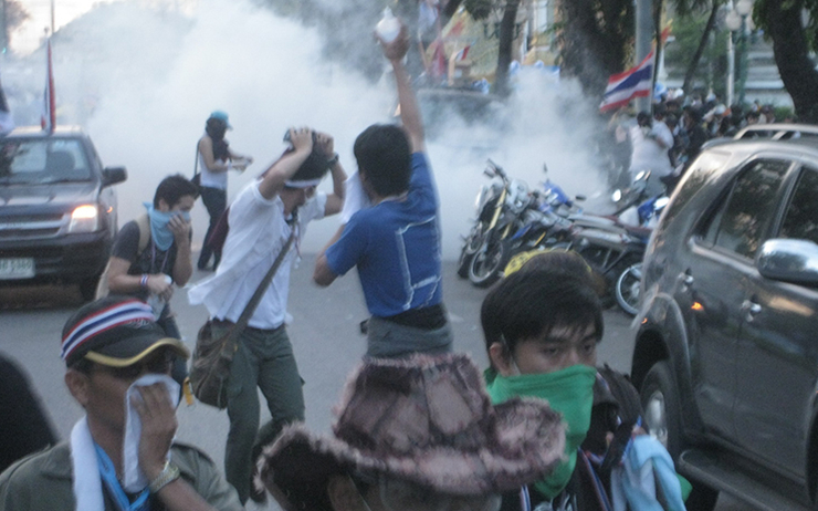 Manifestation contre Yingluck Shinawatra a Bangkok