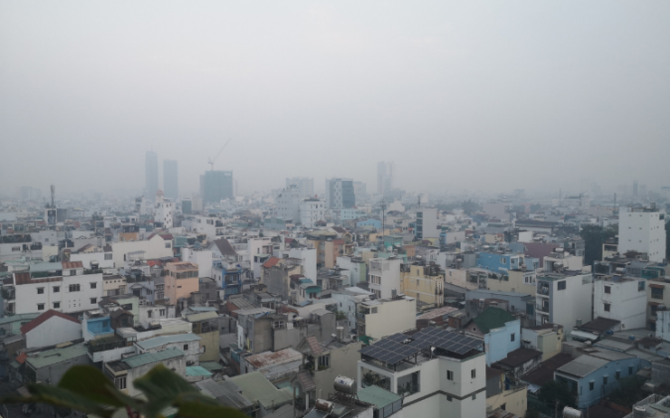 Une ville polluée au Vietnam