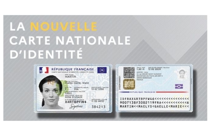 carte identite nationale nouveau format France