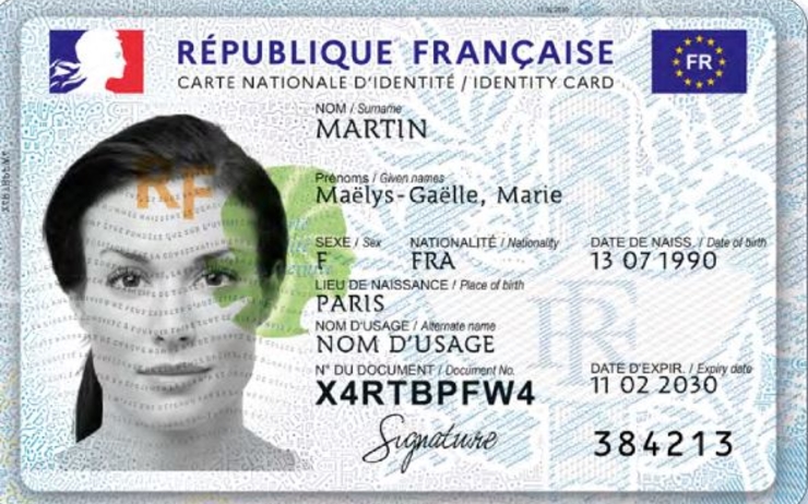  france, nouvelle carte nationale d’identité 