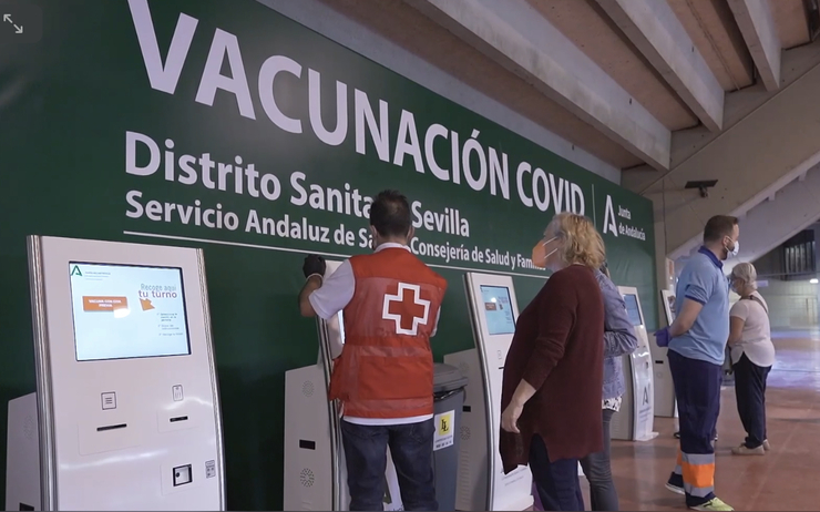 Vaccination au stade Cartuja Séville