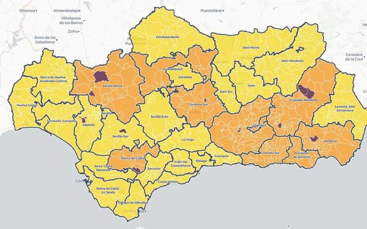 Andalousie 70 municipalités fermées, dont 17 sans activités non essentielles