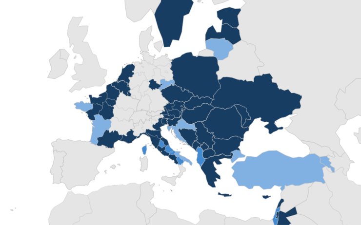 carte montrant les pays et régions dont les habitants doivent faire une quarantaine en arrivant en Suisse