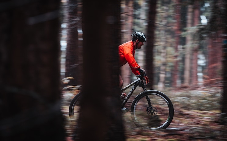 Un mountain bike dans la forêt viennoise