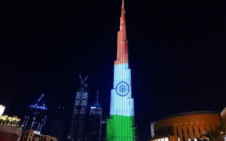 illuminations pour l'inde à Dubai 
