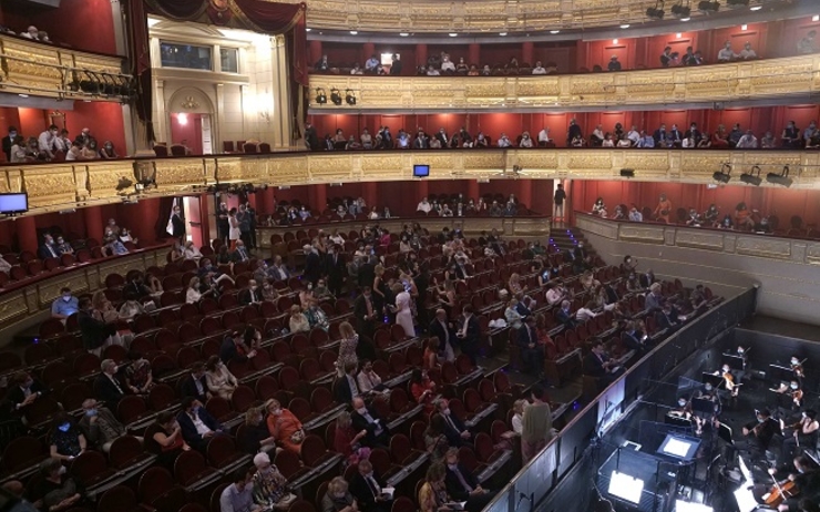 Public au Teatro Real, l'opéra de Madrid