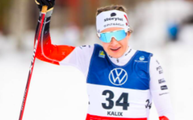 la suédoise Ebba Andersson au championnat de ski de fond