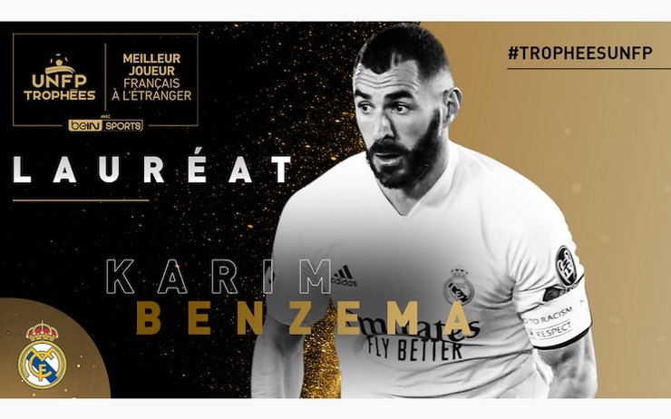 Benzema gagnant du trophée UNFP avec le real Madrid
