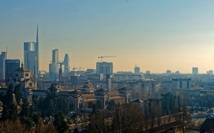 Vue panoramique de Milan