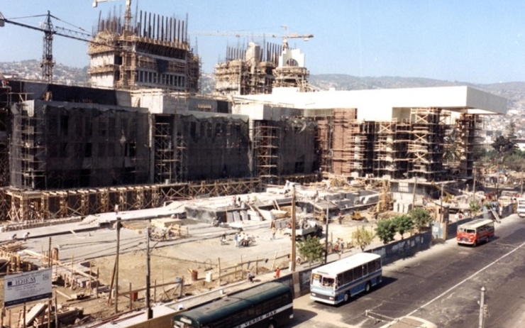 Construction du bâtiment du congrès national au chili a valparaiso