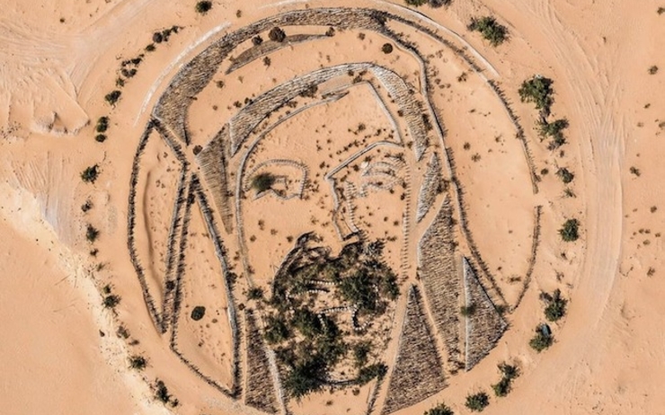 portrait cheikh zayed desert