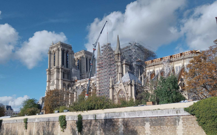 La cathédrale de Notre Dame de Paris en travaux 