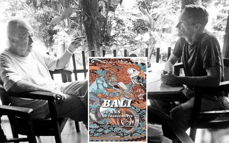 Jean Couteau et Eric Buvelot lors de leurs entretiens pour le livre Bali - 50 ans de changements