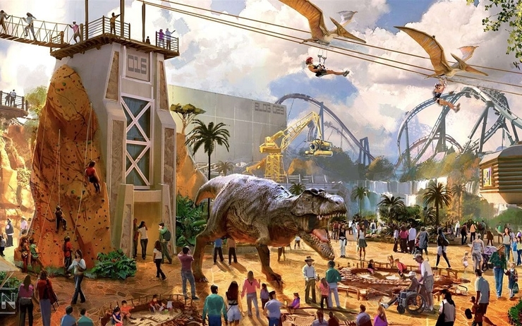 La partie vouée aux dinosaures du parc Disneyland londres