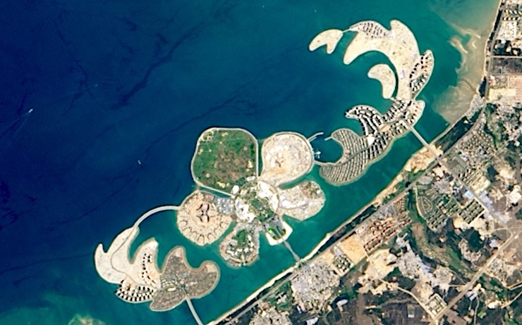vue NASA de Ocean Flower Island à Hainan