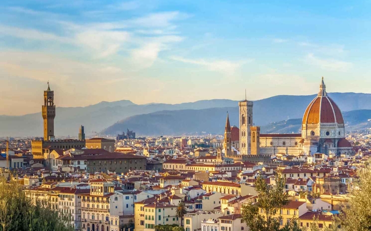 Florence, vue d'une terrasse
