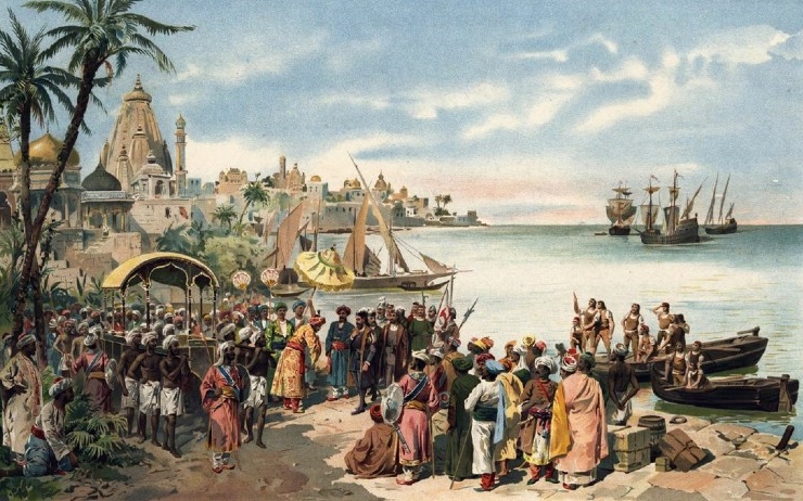 Arrivée de Vasco de Gama à Calicute en 1498