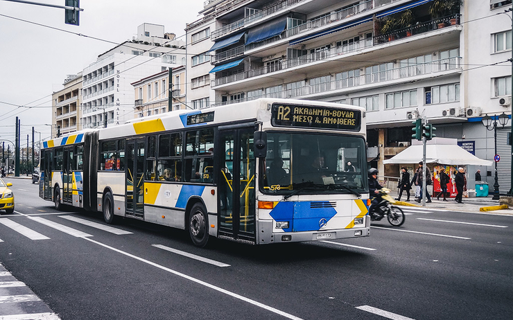 Un bus dans Athènes 