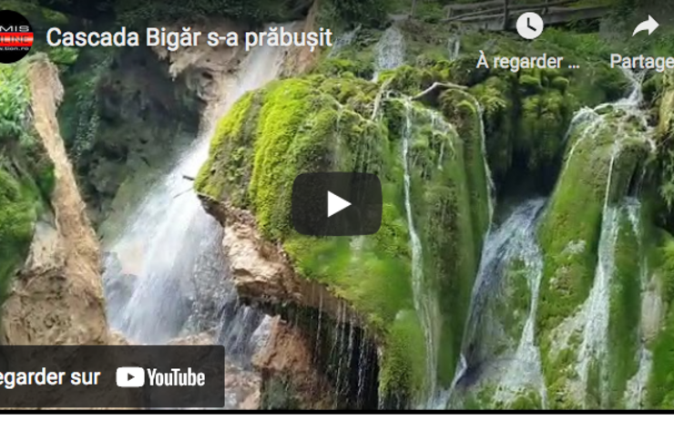 vidéo de l'effondrement de la cascade Bigăr