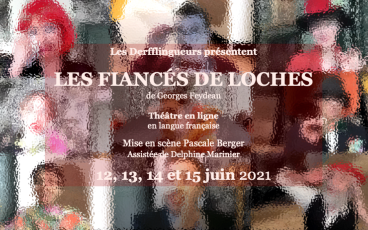Affiche de la pièce de théâtre Les Fiancés de Loches.