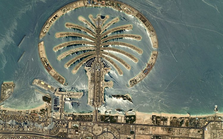 Photo de Dubaï vue de l'espace par Thomas Pesquet 